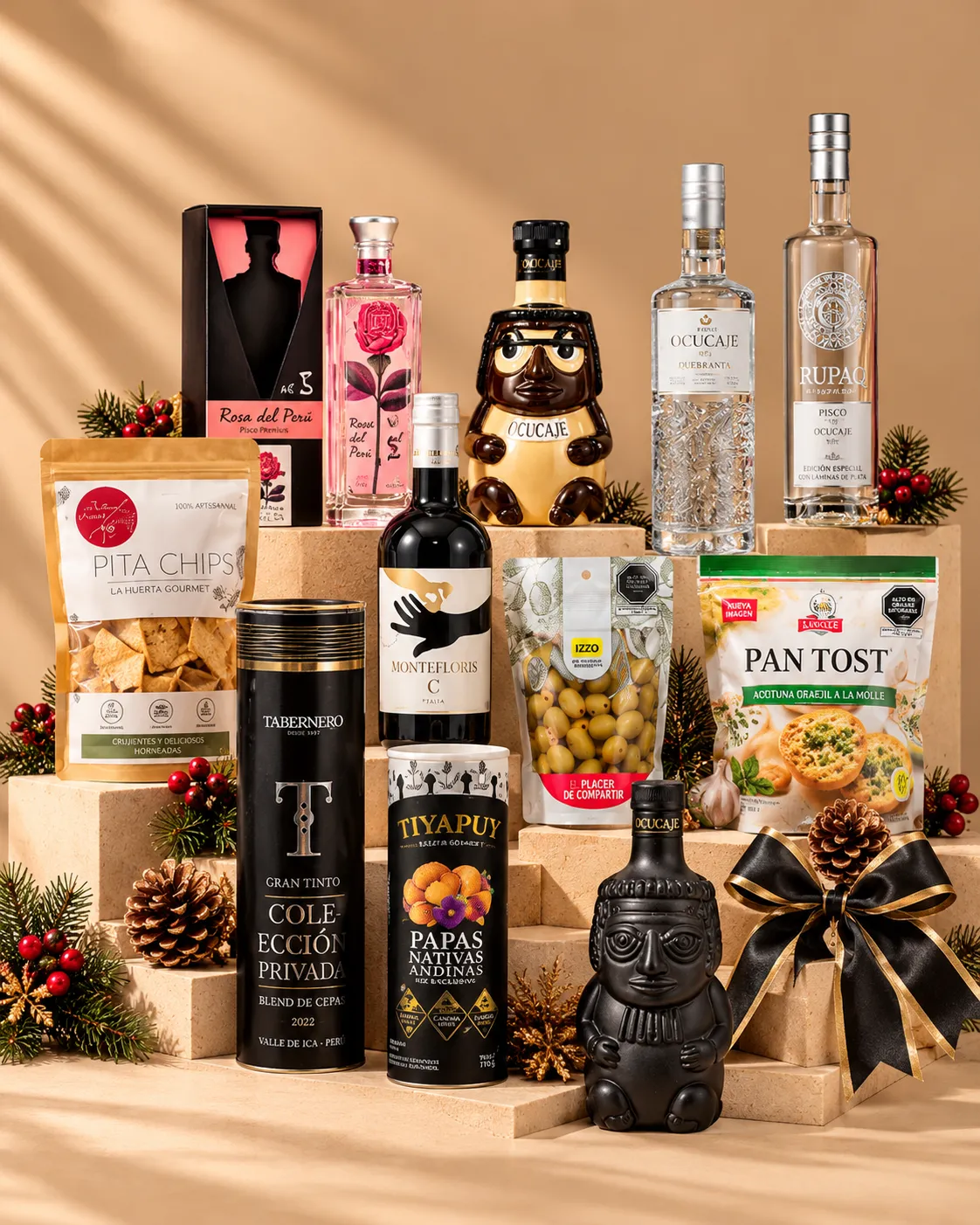 Canasta El Paraíso navideña premium para empresas BOXIA - productos incluidos