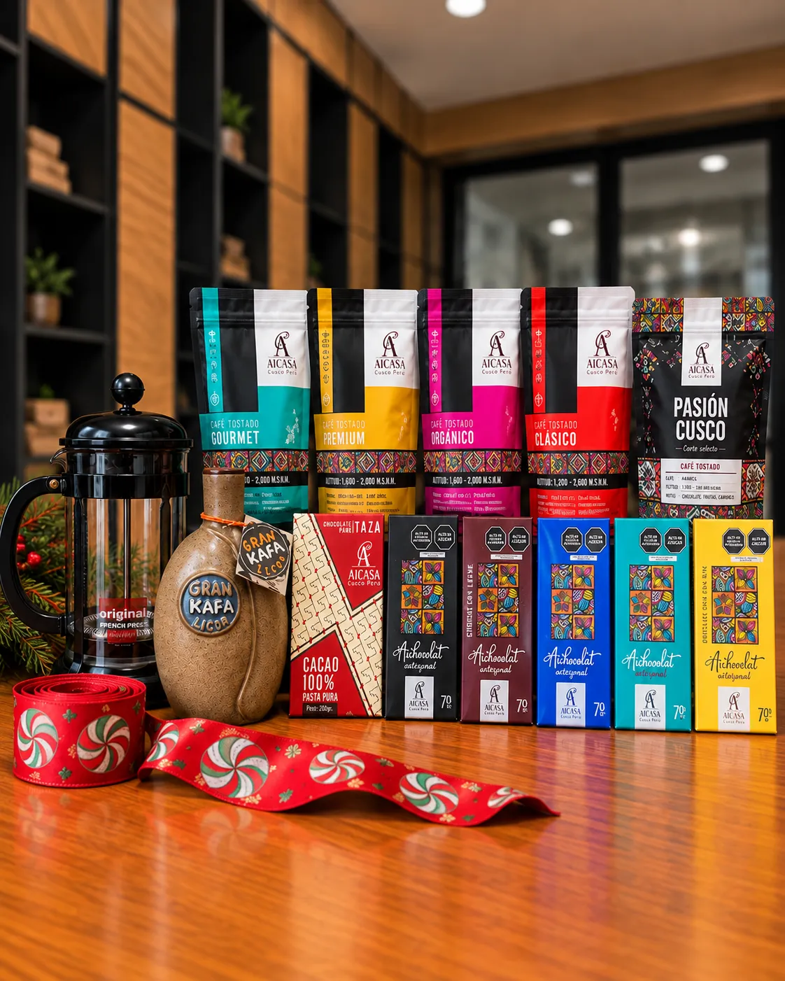 Canasta La Cafetera navideña para empresas con café - productos incluidos