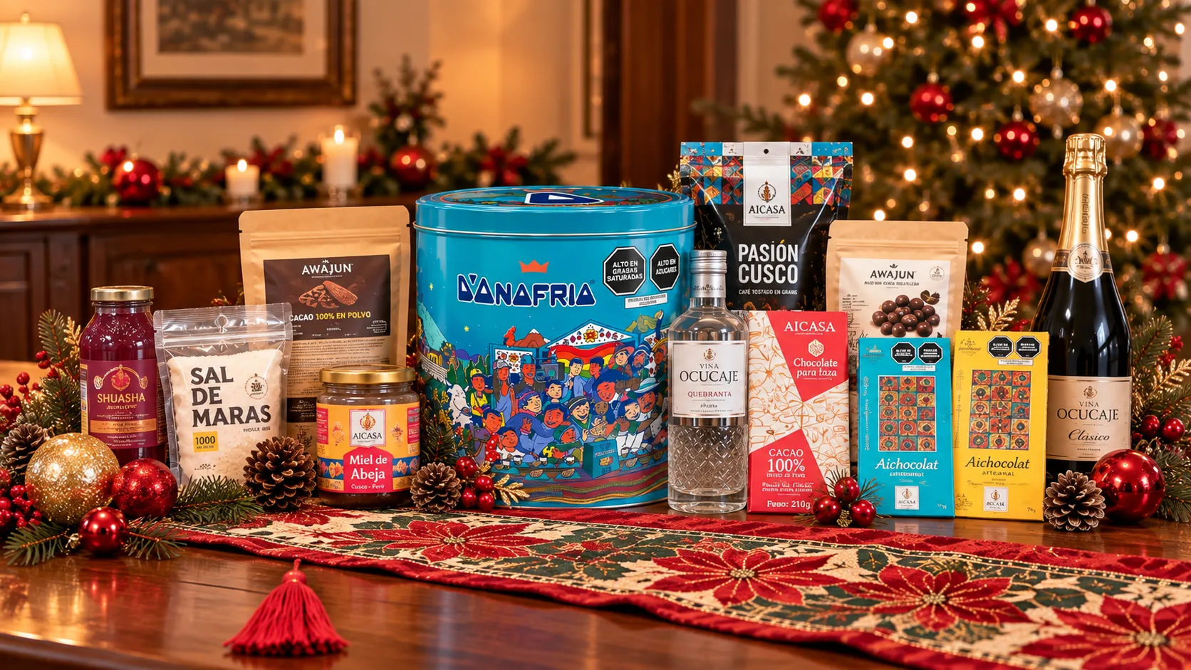 Canasta Tradicional navideña premium para empresas - productos incluidos