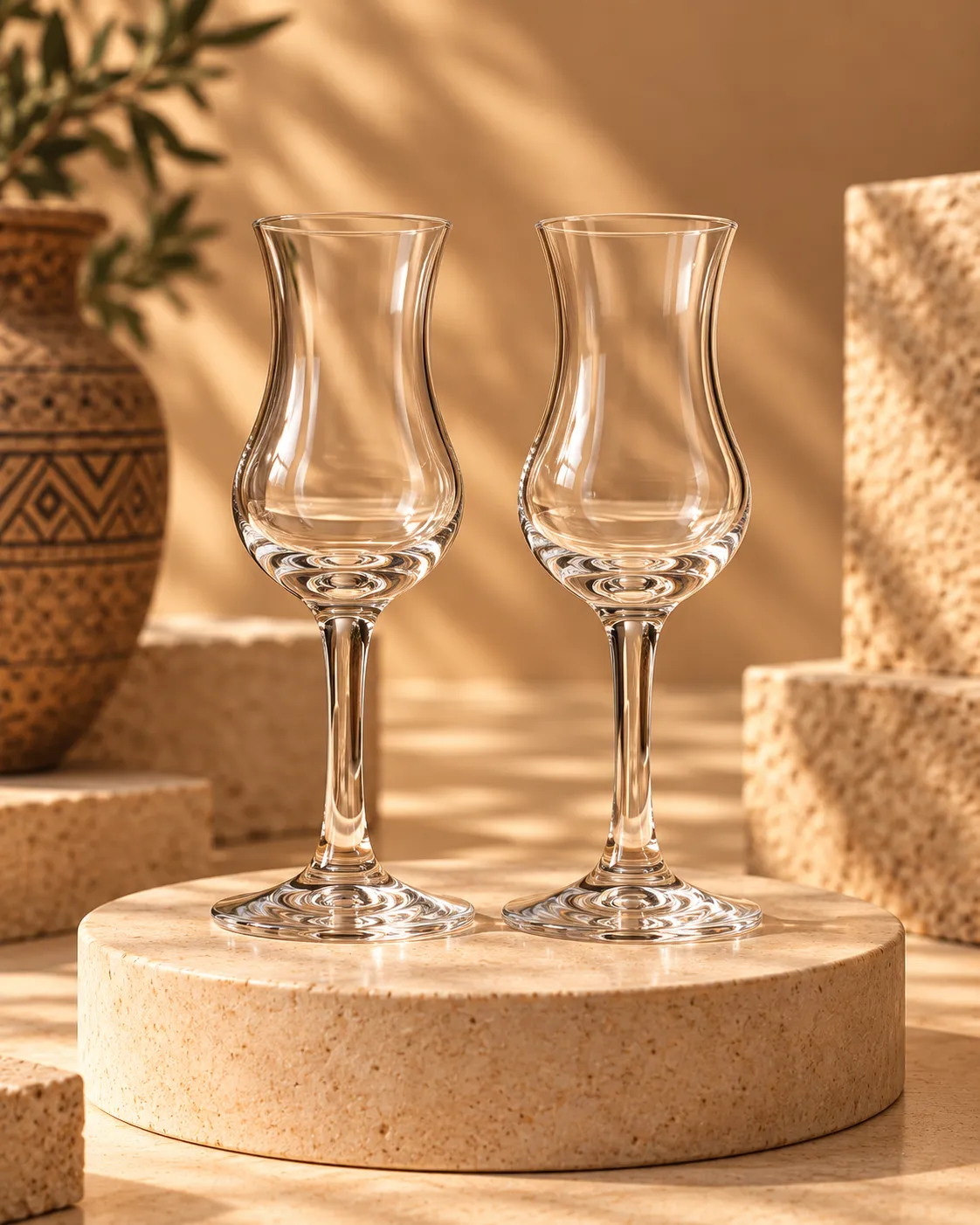 Dos copas de cristal Fernand para pisco