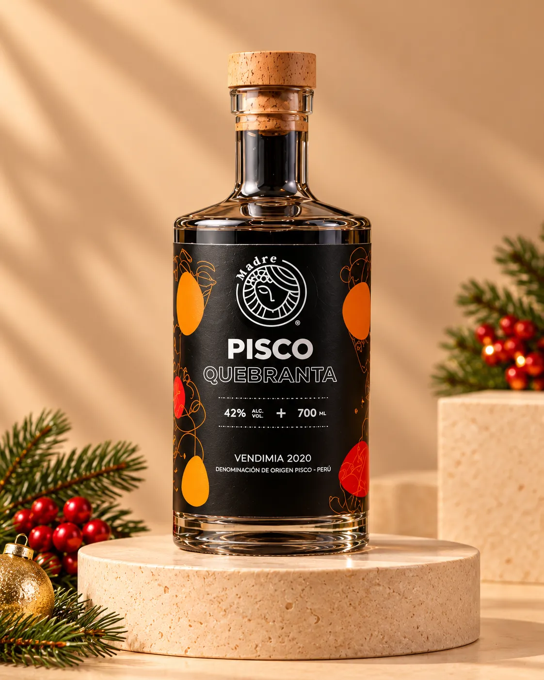 Pisco Quebranta Madre 700 ml para Canasta El Parrillero WAYU