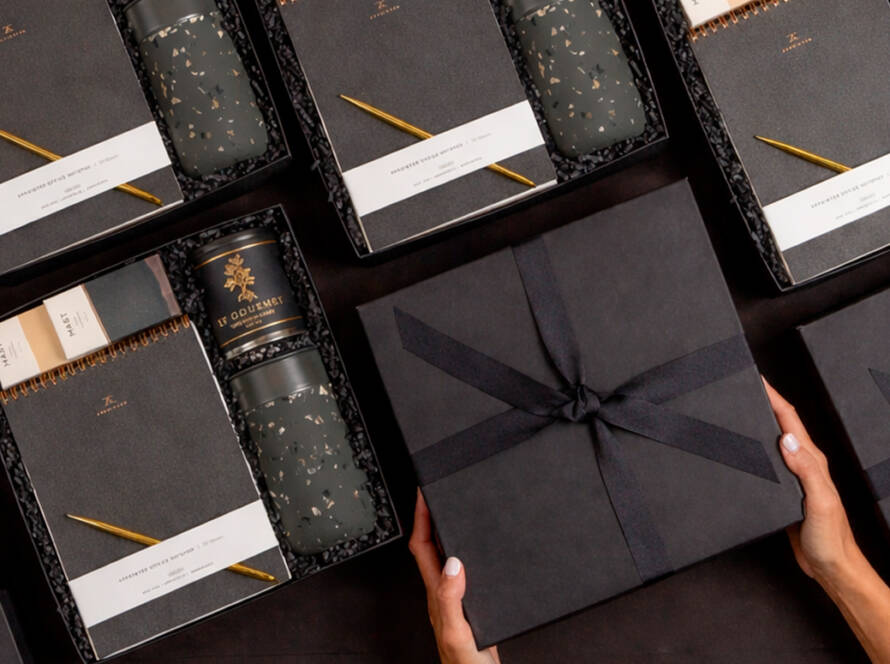 Cajas de regalos corporativos premium diseñadas para experiencias de colaboradores